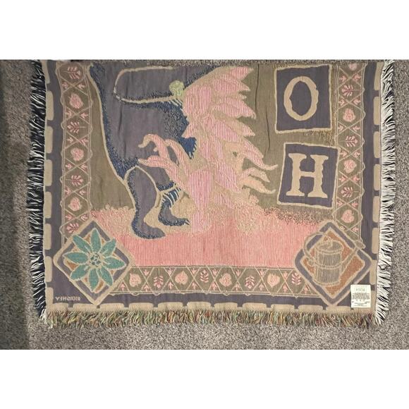 Winnie the Pooh Tapestry Blanket Disney Classic Pooh Goodwin Weavers Rare - Picture 6 of 7